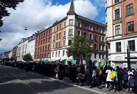عزاداری و راهپیمایی «روز حسین» در دانمارک برگزار شد