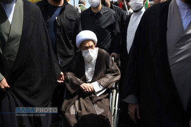 شیخ عیسی قاسم رهبر شیعیان بحرین | راهپیمایی روز جهانی قدس در قم